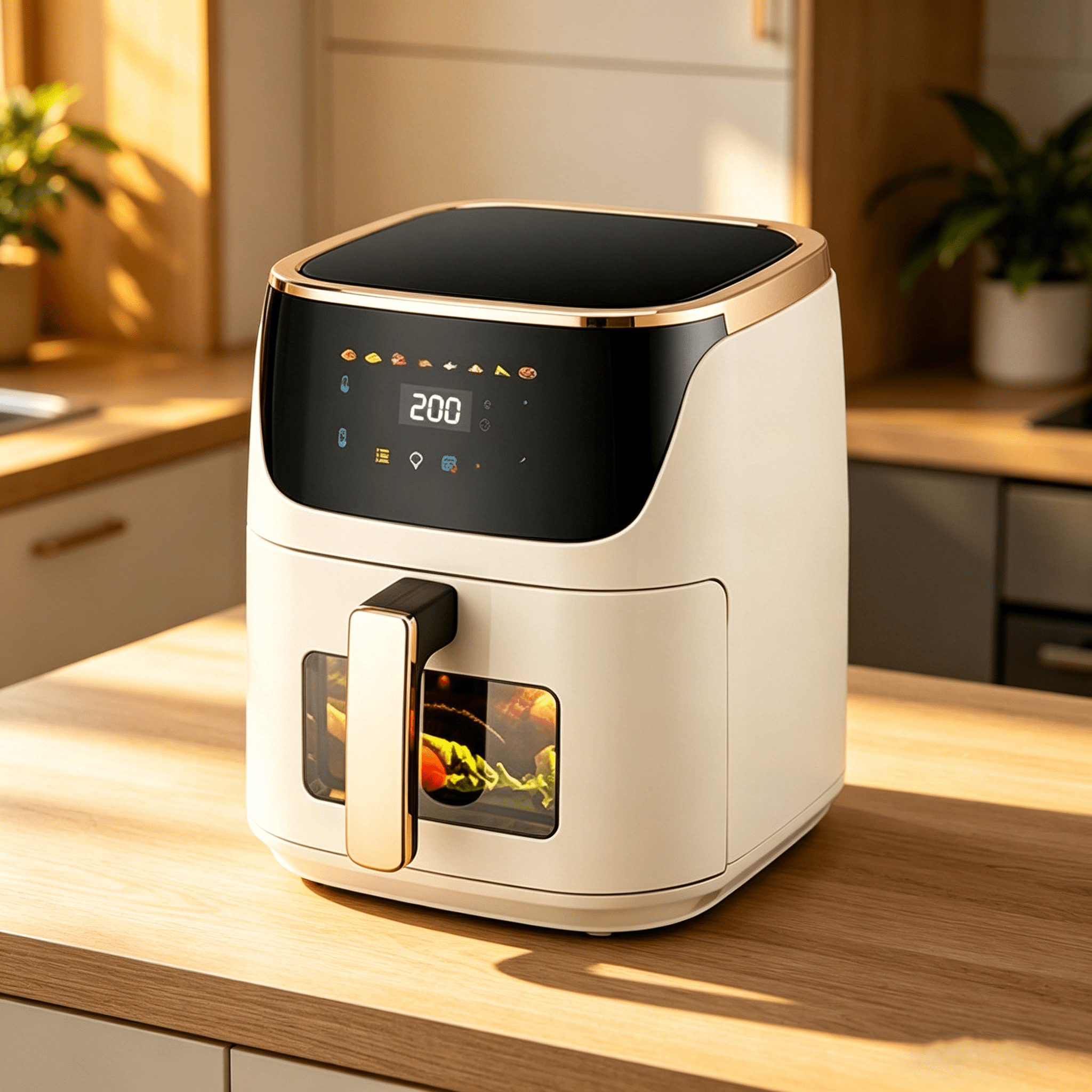 white 6l digital air fryer